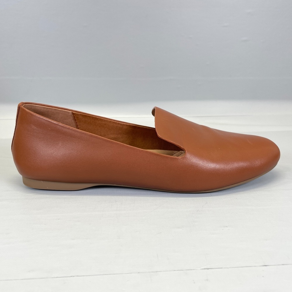 Birdies The Starling Shoes Womens Size 8.5 Brown Leather Slip On Loafers Flats